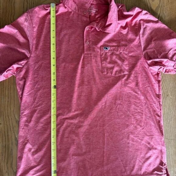 Vineyard Vines Red Performance Polo Shirt M Golf Activewear Short Sleeve - Picture 3 of 6